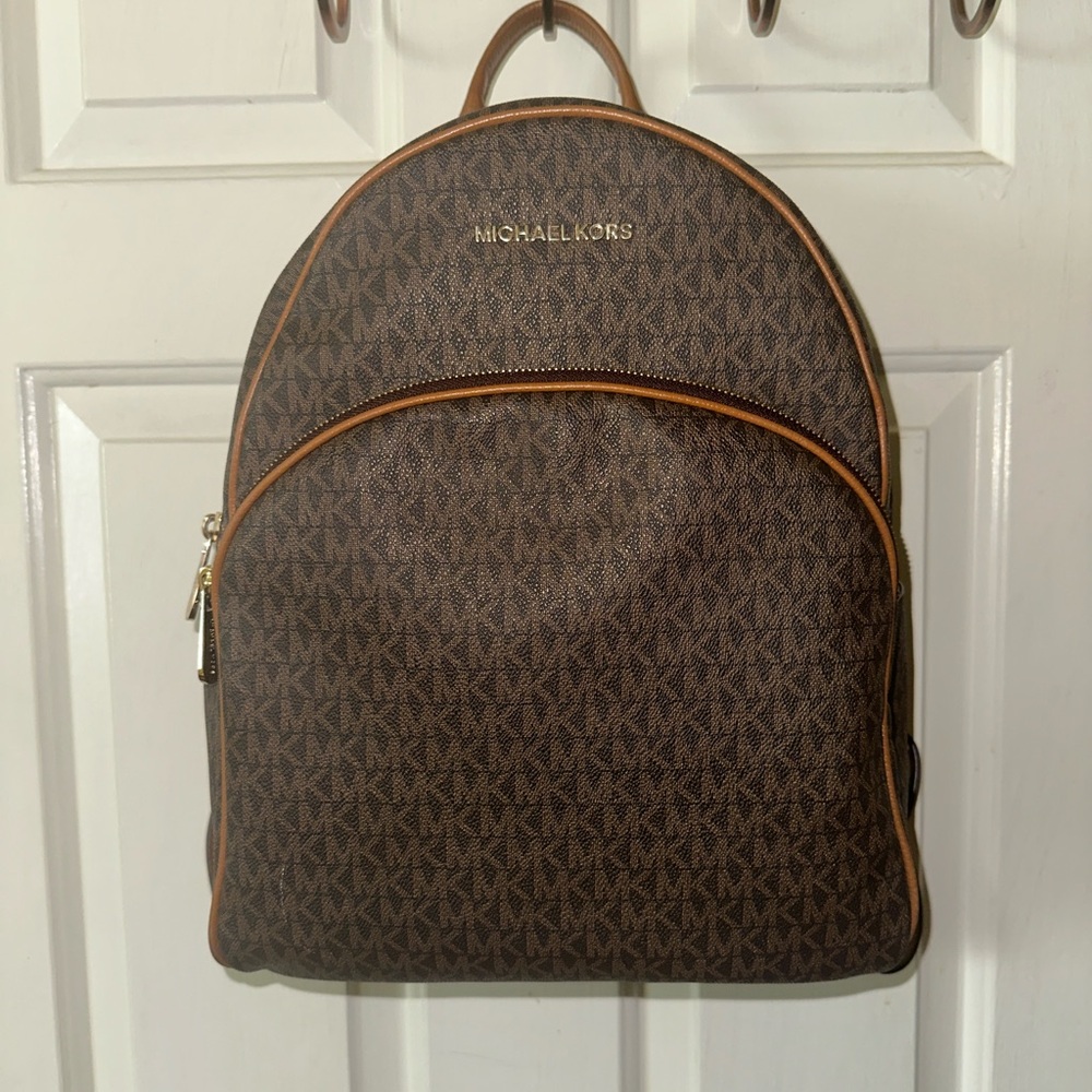 Michael Kors Signature Brown Backpack